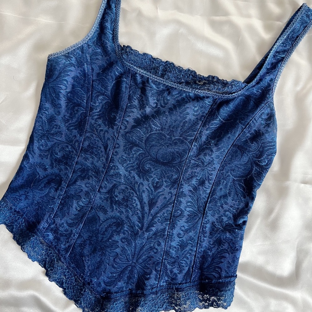 Y2K Satin Corset Tank Top